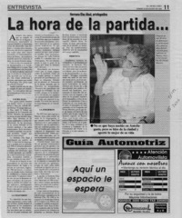 La hora de la partida --  [artículo].