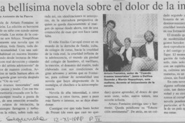 Una bellísima novela sobre el dolor de la infancia  [artículo] Marco Antonio de la Parra.