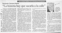"La Historia hay que sacarla a la calle"  [artículo].