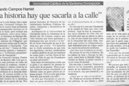 "La Historia hay que sacarla a la calle"  [artículo].