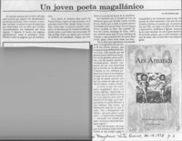 Un joven poeta magallánico  [artículo] Marino Muñoz Lagos.