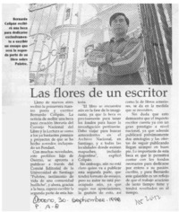 Las Flores de un escritor  [artículo].