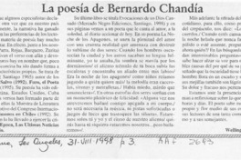 La poesía de Bernardo Chandía  [artículo] Wellington Rojas Valdebenito.