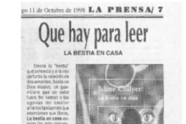 La Bestia en casa  [artículo].