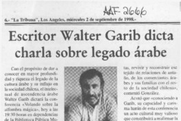 Escritor Walter Garib  [artículo].