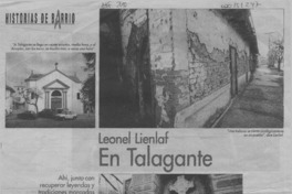 Leonel Lienlaf en Talagante  [artículo] Miguel Laborde.