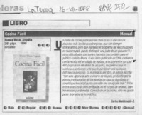Cocina fácil  [artículo] Carlos Maldonado R.