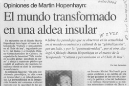 El mundo transformado en una aldea insular  [artículo] Inés Benavides.