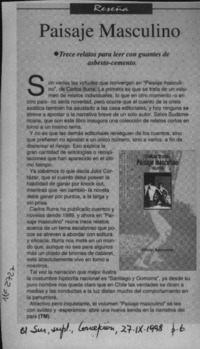 Paisaje masculino  [artículo].