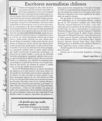 Escritores normalistas chilenos  [artículo] Miguel Angel Díaz A.