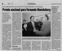 Premio Nacional para Fernando Monckeberg  [artículo].