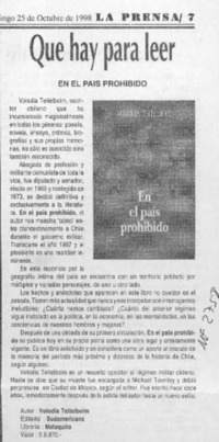 En el país prohibido  [artículo].