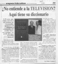 No entiende a la televisión? aquí tiene su diccionario  [artículo] Matías Cartajena V.