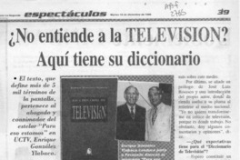 No entiende a la televisión? aquí tiene su diccionario  [artículo] Matías Cartajena V.