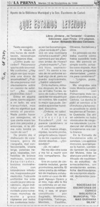 Ordene, mi teniente!  [artículo].