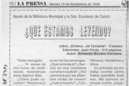 Ordene, mi teniente!  [artículo].