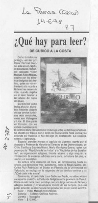 De Curicó a la costa  [artículo].