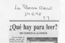 De Curicó a la costa  [artículo].