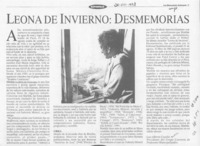 Leona de invierno, desmemorias  [artículo] Luis Alberto Castillo.