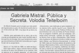 Gabriela Mistral, pública y secreta  [artículo].