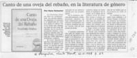 Canto de una oveja del rebaño, en la literatura de género  [artículo] Hans Schuster.
