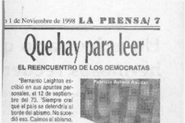 El Reencuentro de los demócratas  [artículo].