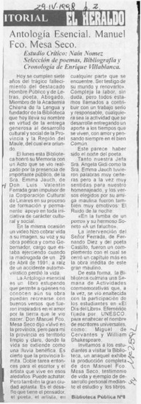 Antología esencial  [artículo].