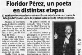 Floridor Pérez, un poeta en distintas etapas  [artículo].