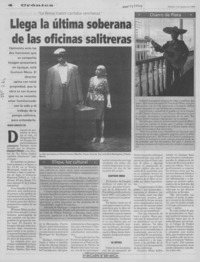 Llega la última soberana de las oficinas salitreras