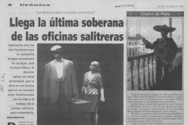 Llega la última soberana de las oficinas salitreras