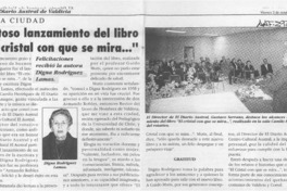 Exitoso lanzamiento del libro "El cristal con que se mira --"  [artículo].