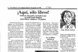 Margarita, está linda la mar  [artículo] Jorge Abasolo Aravena.