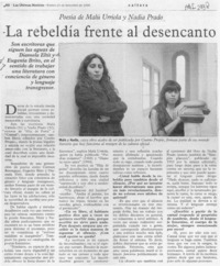 La rebeldía frente al desencanto  [artículo].