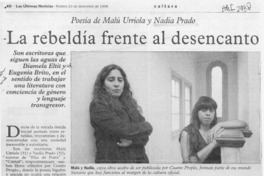 La rebeldía frente al desencanto  [artículo].