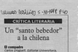 Un "santo bebedor" a la chilena  [artículo] Milton Aguilar.