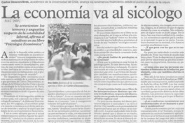La economía va al sicólogo  [artículo].