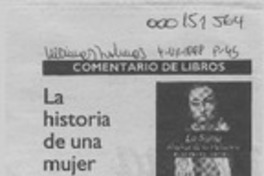 La historia de una mujer santa  [artículo] Milton Aguilar.