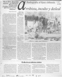 Radiografía al tipus chilensis arribista, inculto y desleal