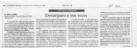 Desamparo a tres voces  [artículo] Javier Aspurúa.