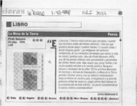 La mesa de la tierra  [artículo] Carlos Maldonado R.