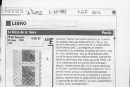 La mesa de la tierra  [artículo] Carlos Maldonado R.