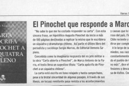 El Pinochet que responde a Marco A. de la Parra  [artículo] J. O. S.