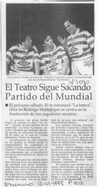 El Teatro sigue sacando partido del mundial  [artículo].