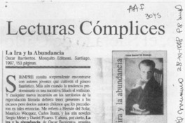 Lecturas cómplices  [artículo] Marcelo Novoa.