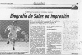 Biografía de Salas en impresión  [artículo] Alejandro Osorio S.