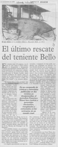 El Último rescate del teniente Bello