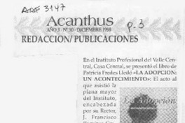 La Adopción  [artículo].