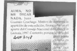 Alma, no me digas nada  [artículo].