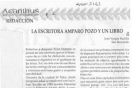 La escritora Amparo Pozo y un libro  [artículo] José Vargas Badilla.