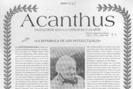 La república de los intelectuales  [artículo] Amparo Pozo.